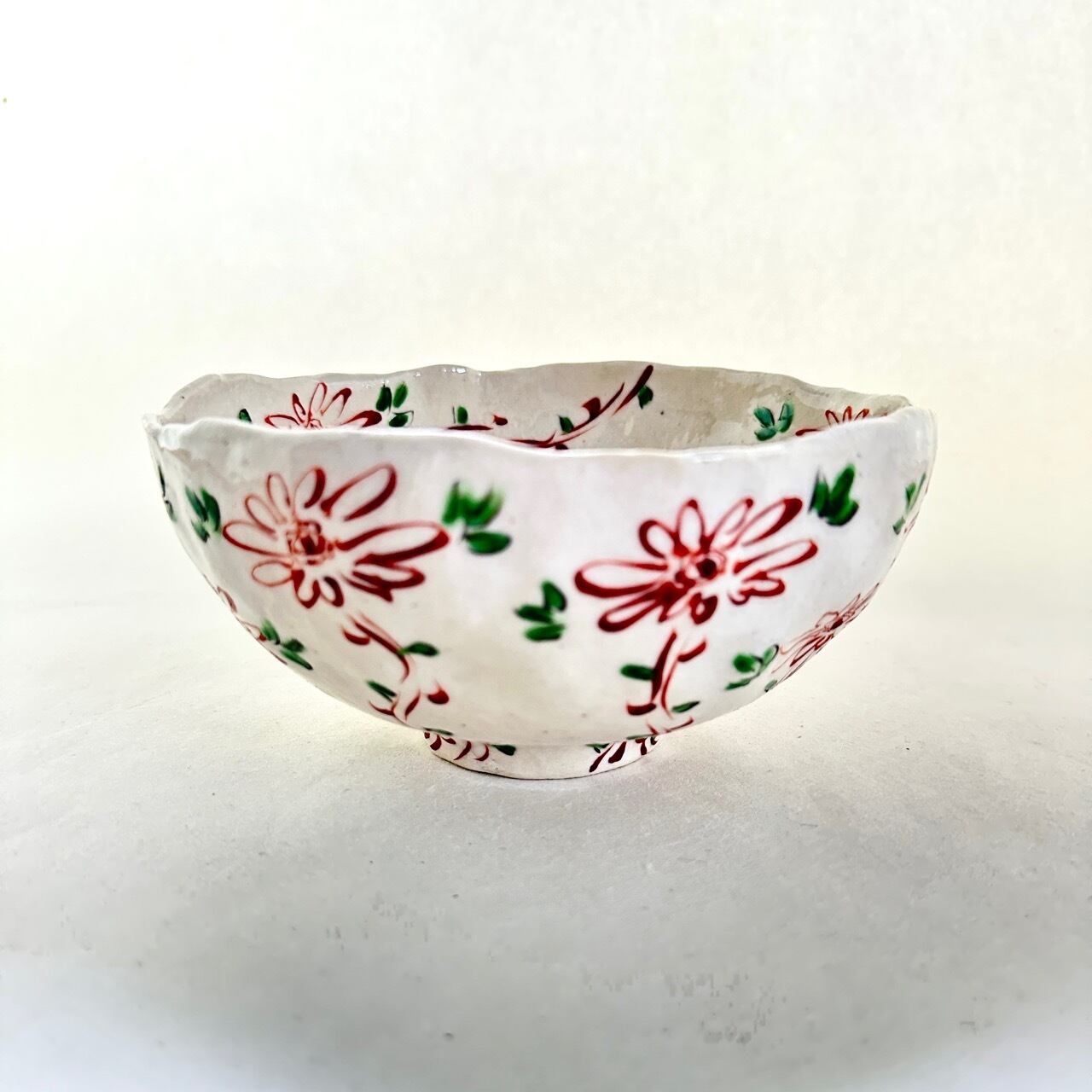 志野赤絵花鳥深どんぶり【榛澤宏】 | うつわや はんのき