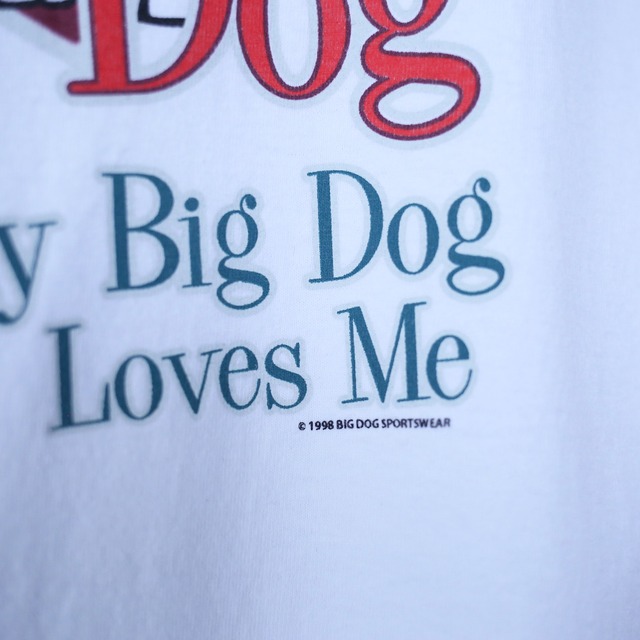 "BIG DOGS" LOVE & LOVE printed XX  over silhouette h/s tee