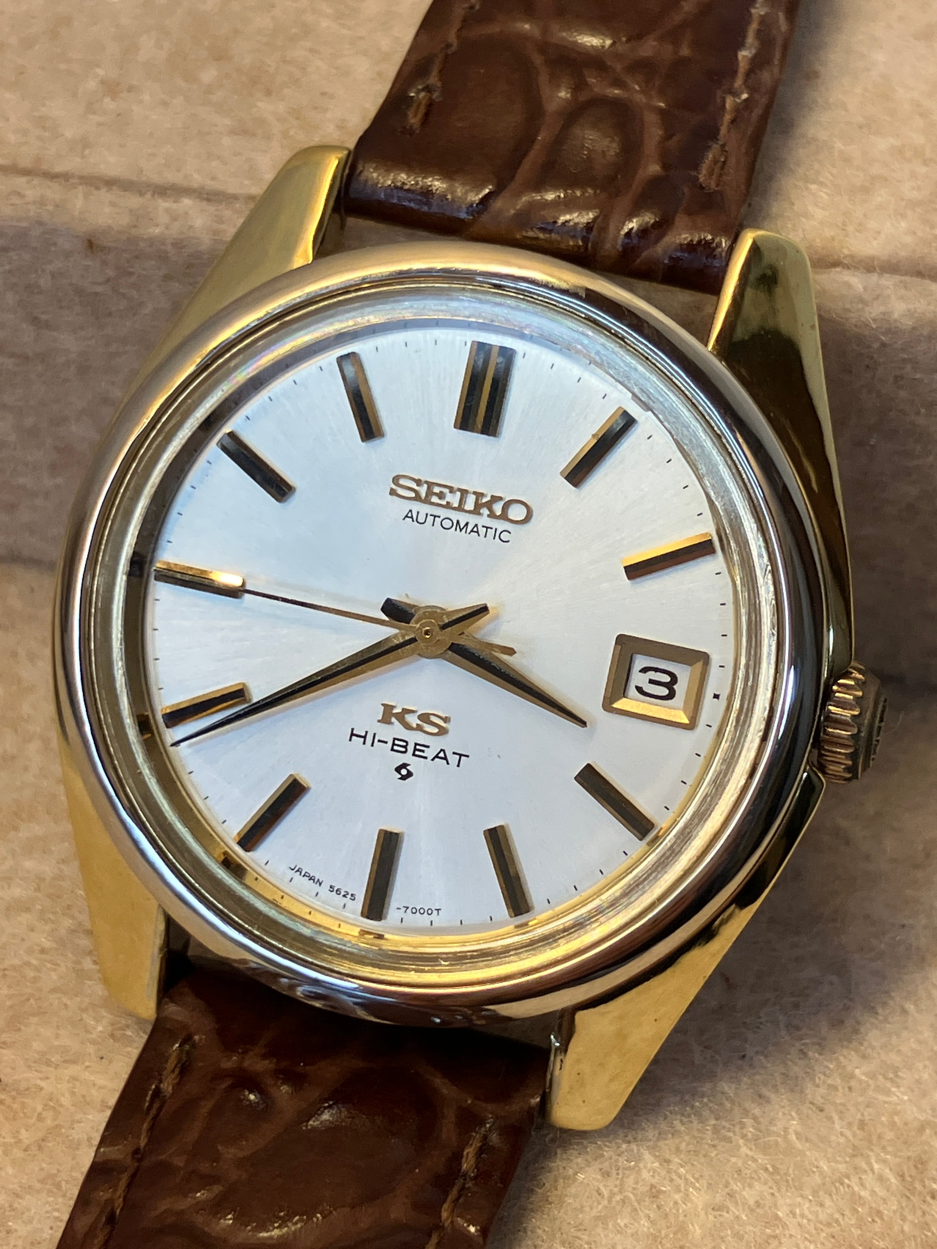 1970年9月製】KING SEIKO King Seiko 5625-7000／自動巻き 金白文字盤
