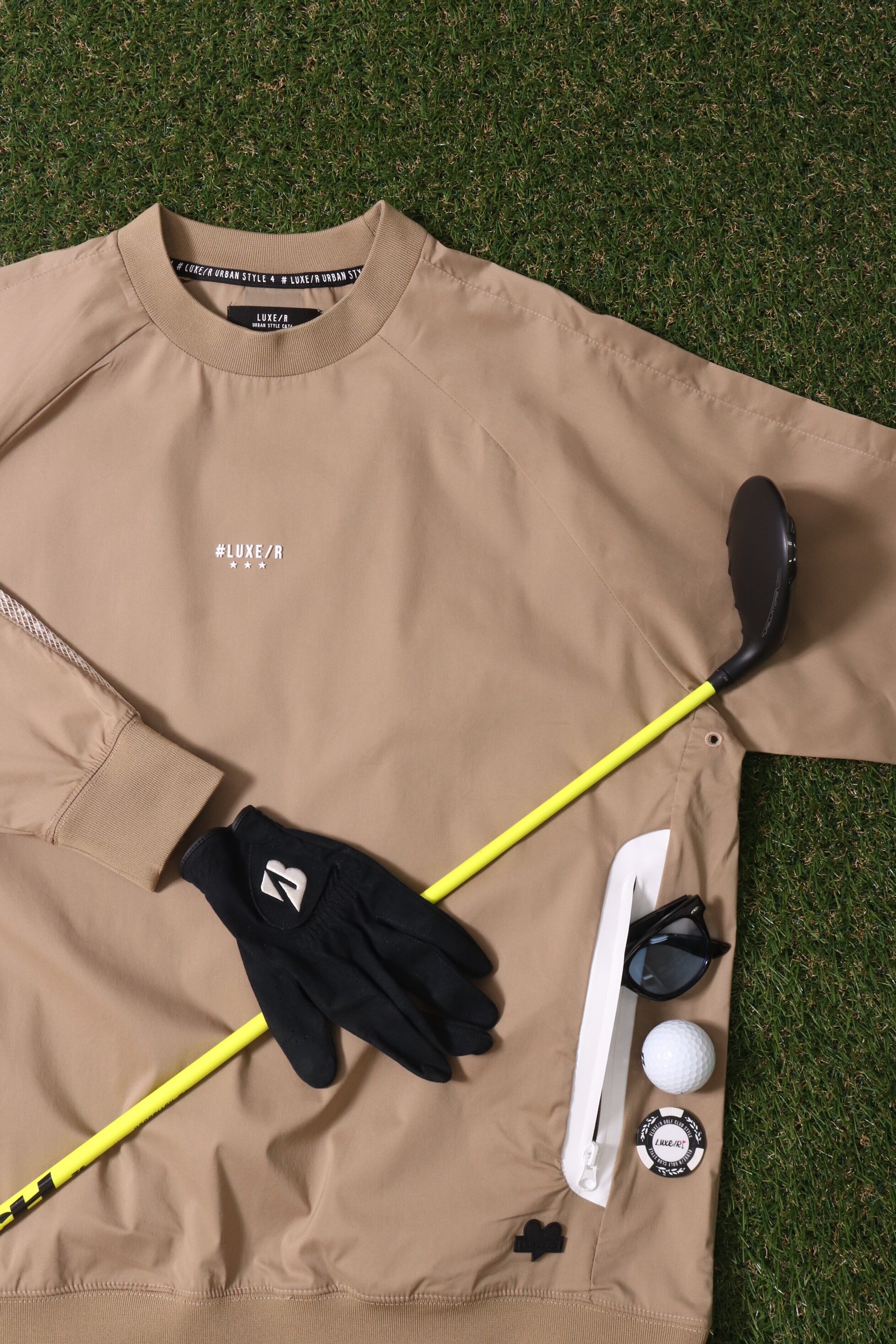 LUXE/R GOLF】（45931）＊撥水加工 ストレッチ布帛 モックネック | LUXE/R