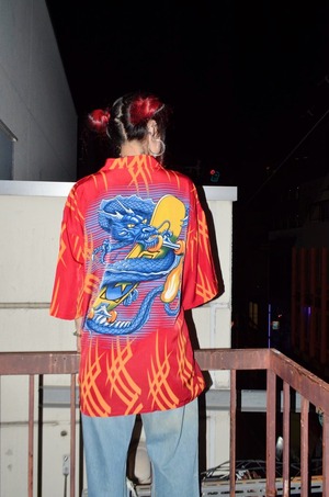 90's dragon aloha shirt : skate and tribal