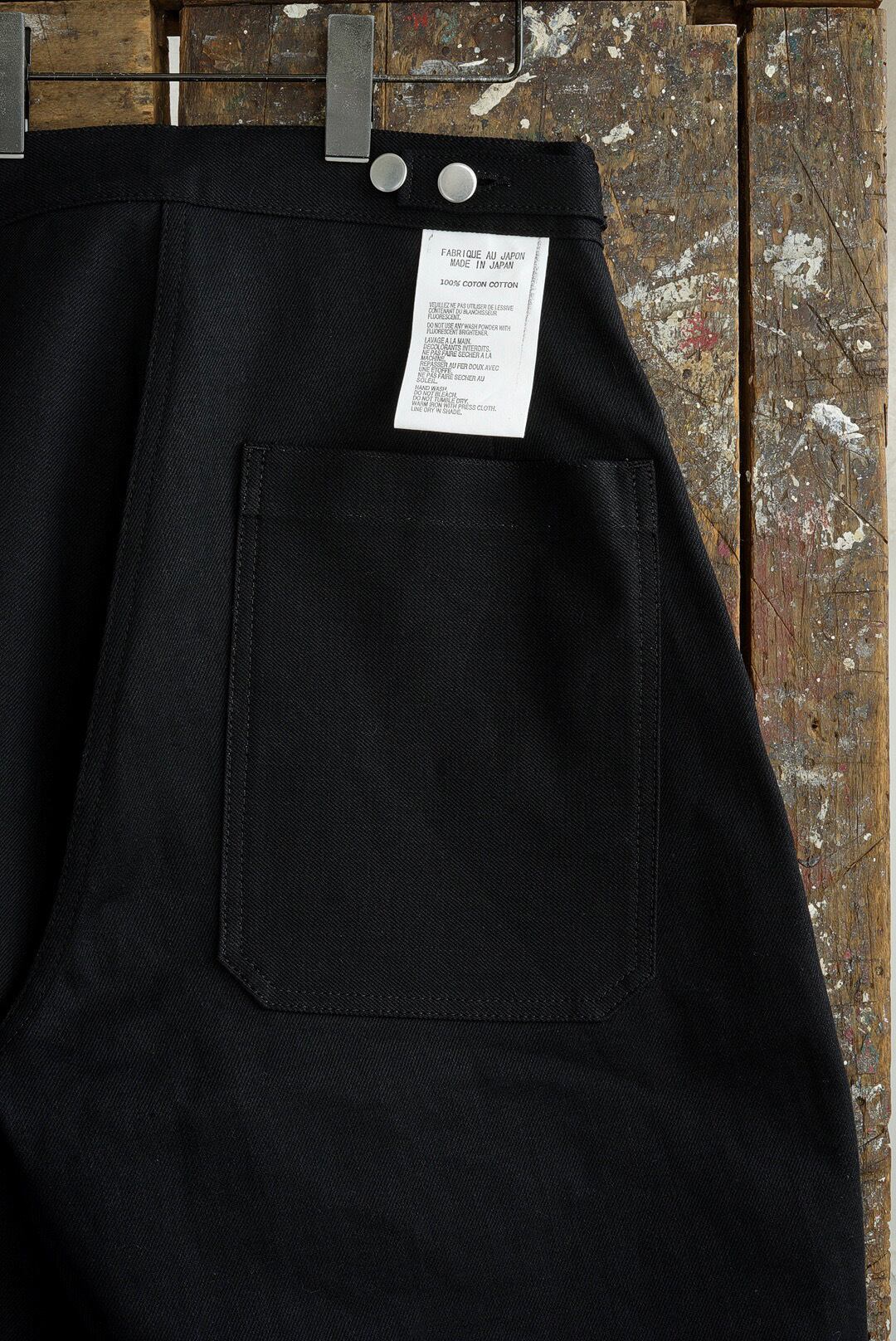 TUKI - 原田服飾研究所 - TYPE 4, CURVED LEG JEANS - BLACK/BLACK