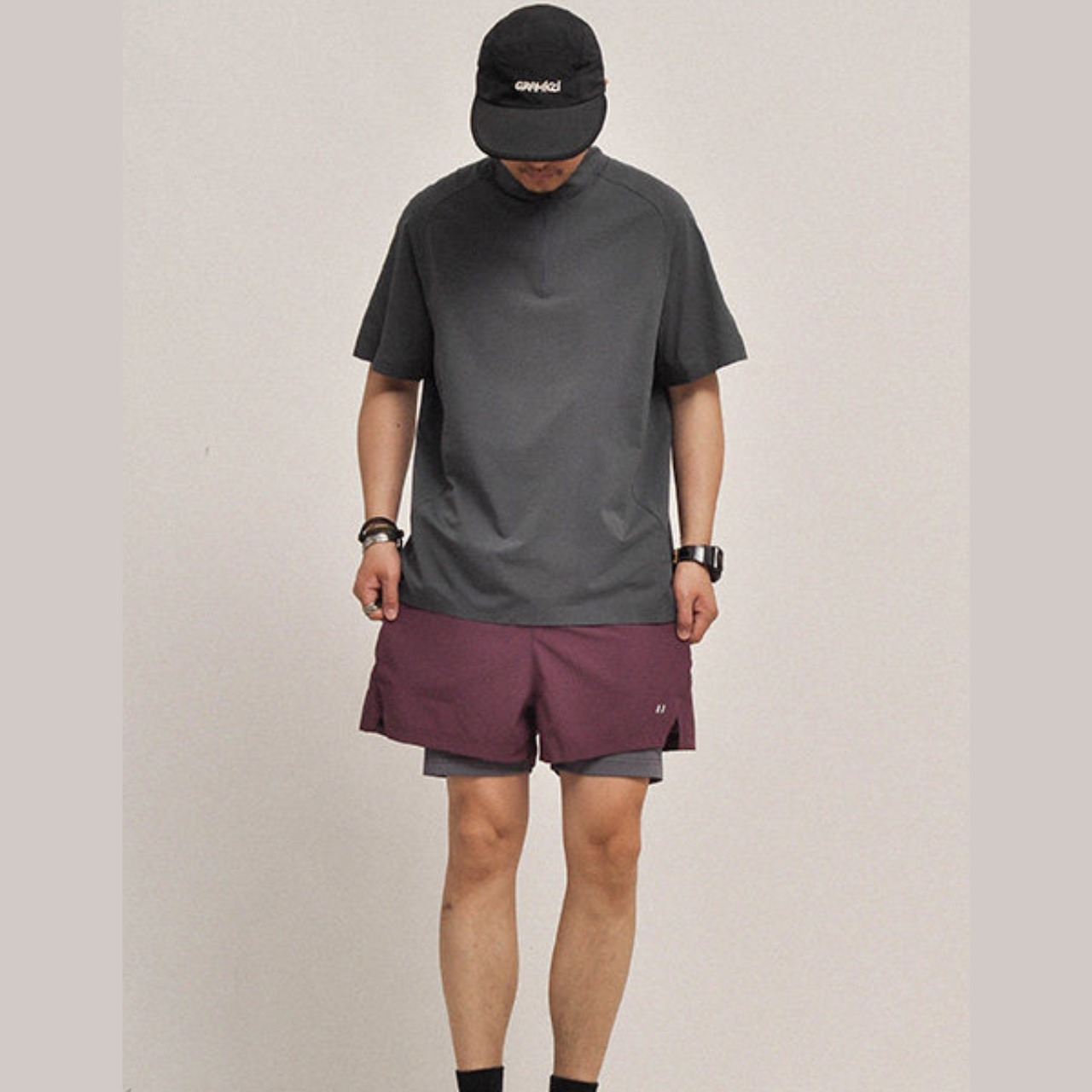 ライトウェイト・ジップ・アクティブTシャツ A2099 - 6