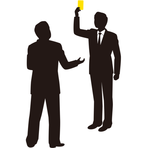 Yellow card Businessman