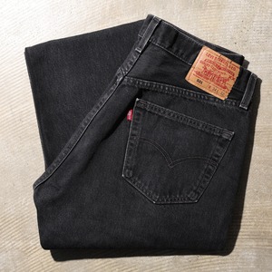 美品 34×32 USA 02年 Levi’s 501 サルファー ブラック デニム パンツ