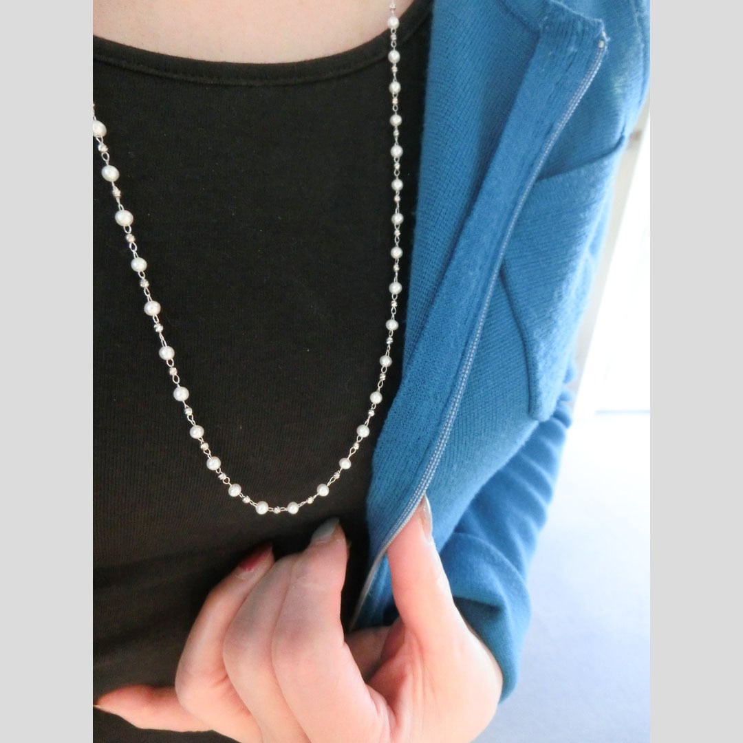淡水パールロングネックレス K10 80センチ PG | Jewelry SIMON