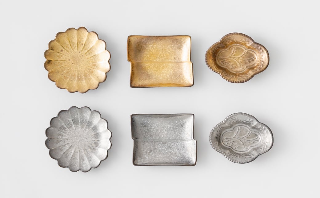 【陶悦窯】有田焼/金銀塗 手塩皿 6枚セット