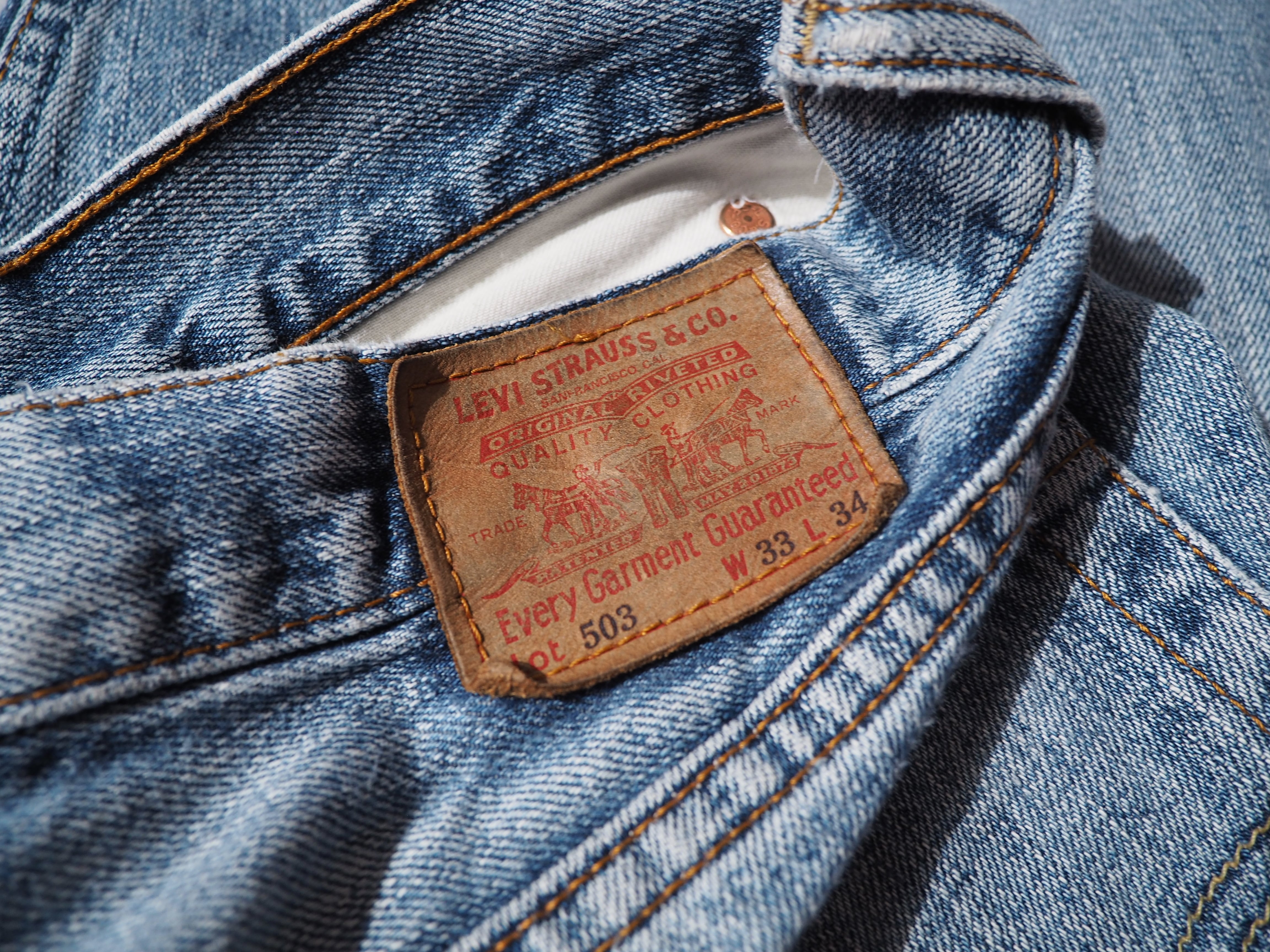 1980 - 90s Levi's 503 cut off straight wide denim pants