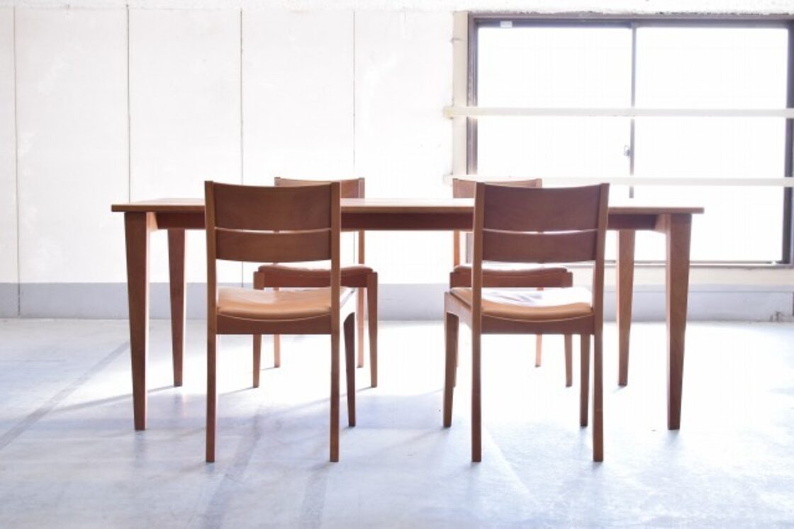 WOOD YOU LIKE COMPANY 51万 ダイニング5点セット 「カモシカテーブル  