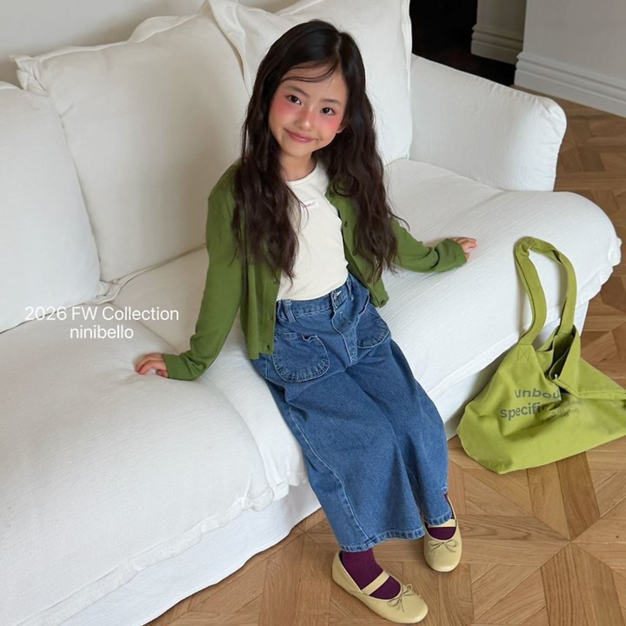 韓国子供服 / ninibello / Penny Pocket Denim Pants  / デニムパンツ *XS~XXL*