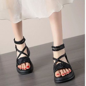 【送料無料】 サンダル 靴 シューズ アーモンドトゥ バックル クロスバンド ロープう風 エレガント 可愛い 大人可愛い きれいめ シンプル カジュアル シック コンサバ 華やか 大人 上品 おしゃれ 主役級 こなれ感 高見え 無地 夏 レディース 女性用 30代 40代 デート お出かけ 女子会 お呼ばれ 休日 お茶会 授業参観 ビーチ リゾート 垢抜け デイリーユース 普段使い ファッション コーデ スタイル 楽ちん 歩きやすい 穴あき 脚長 定番 アイボリー ブラック ブラウン