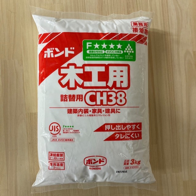 ボンド　木工用ＣＨ３８　詰替用ポリ袋３ｋｇ