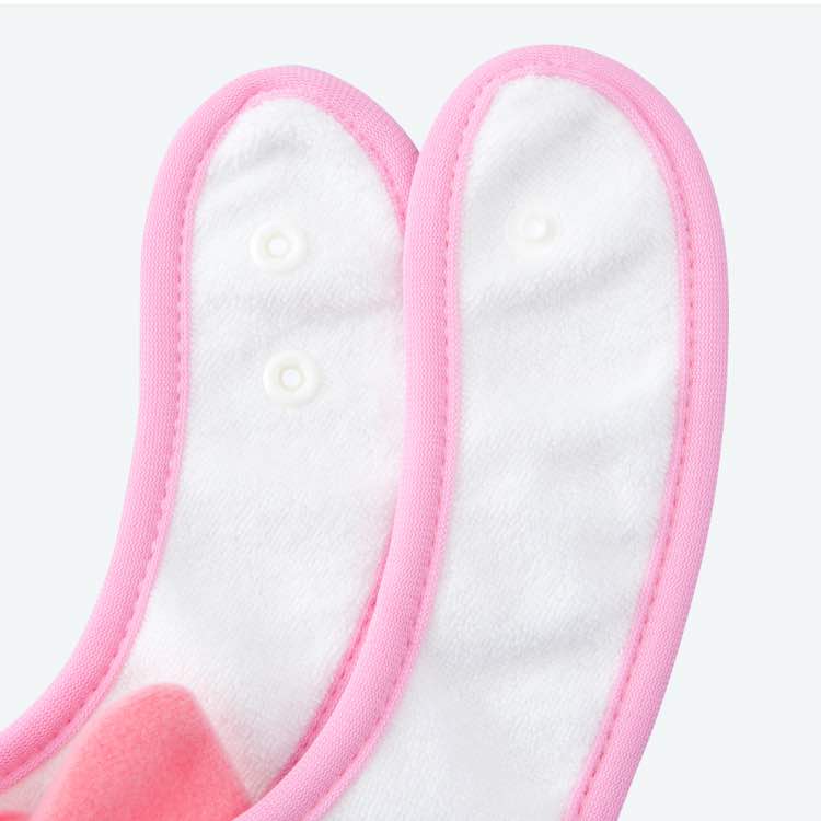 デイジーダック ベビースタイ フェイス パーク限定 東京 ディズニー ランド シー ホワイト よだれ掛け ベビーグッズ エプロン 赤ちゃん用品 スナップボタン