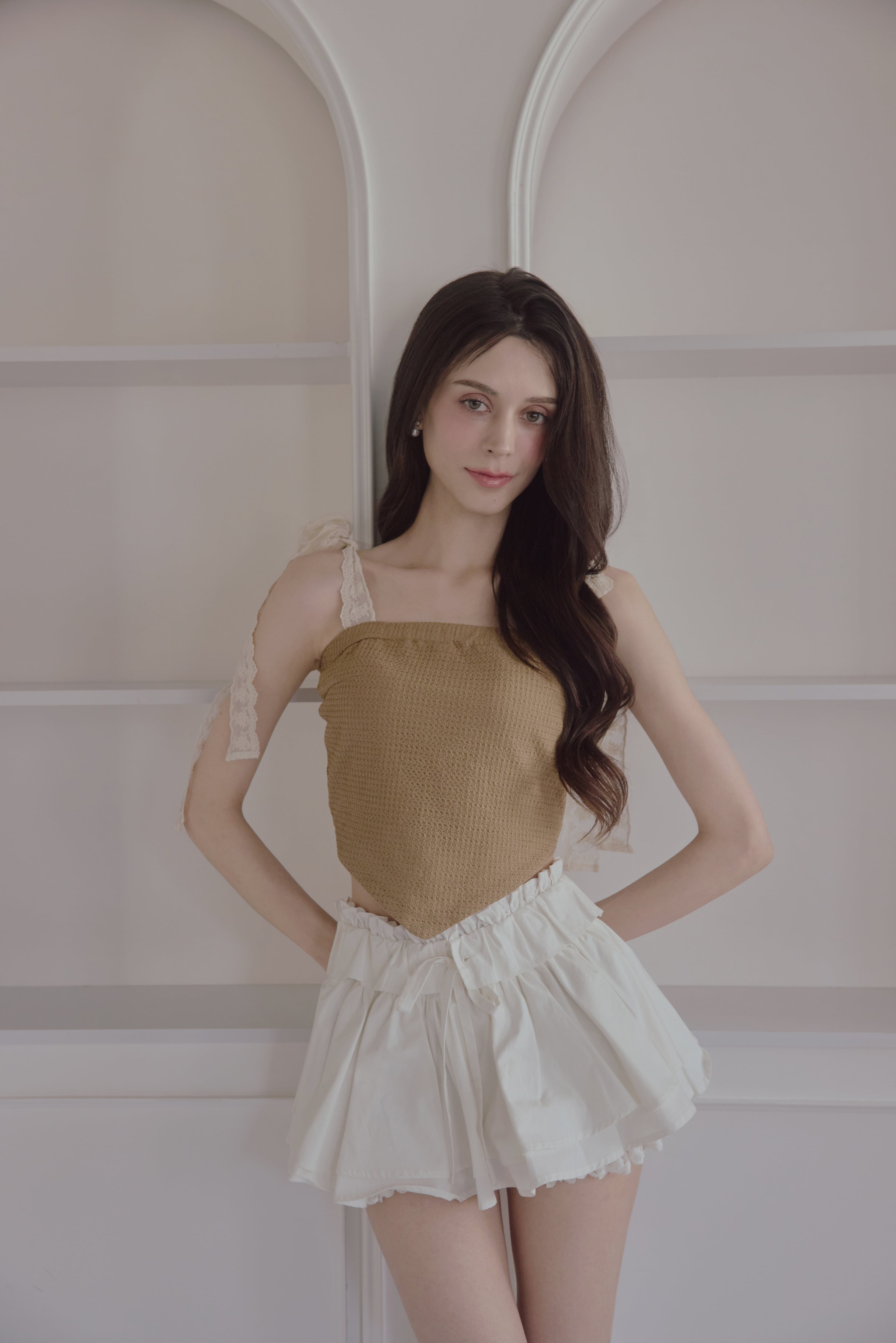One-shoulder ribbon tops | Aimée Noir