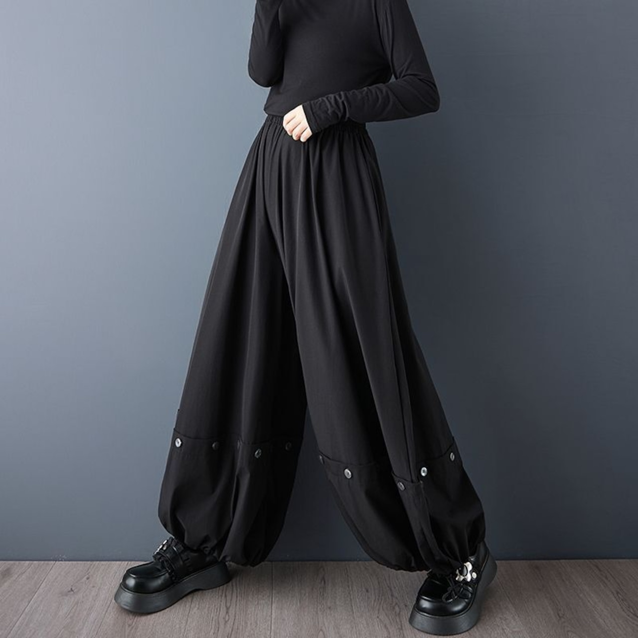 ボタンディテール 2WAYバルーンパンツ 00275