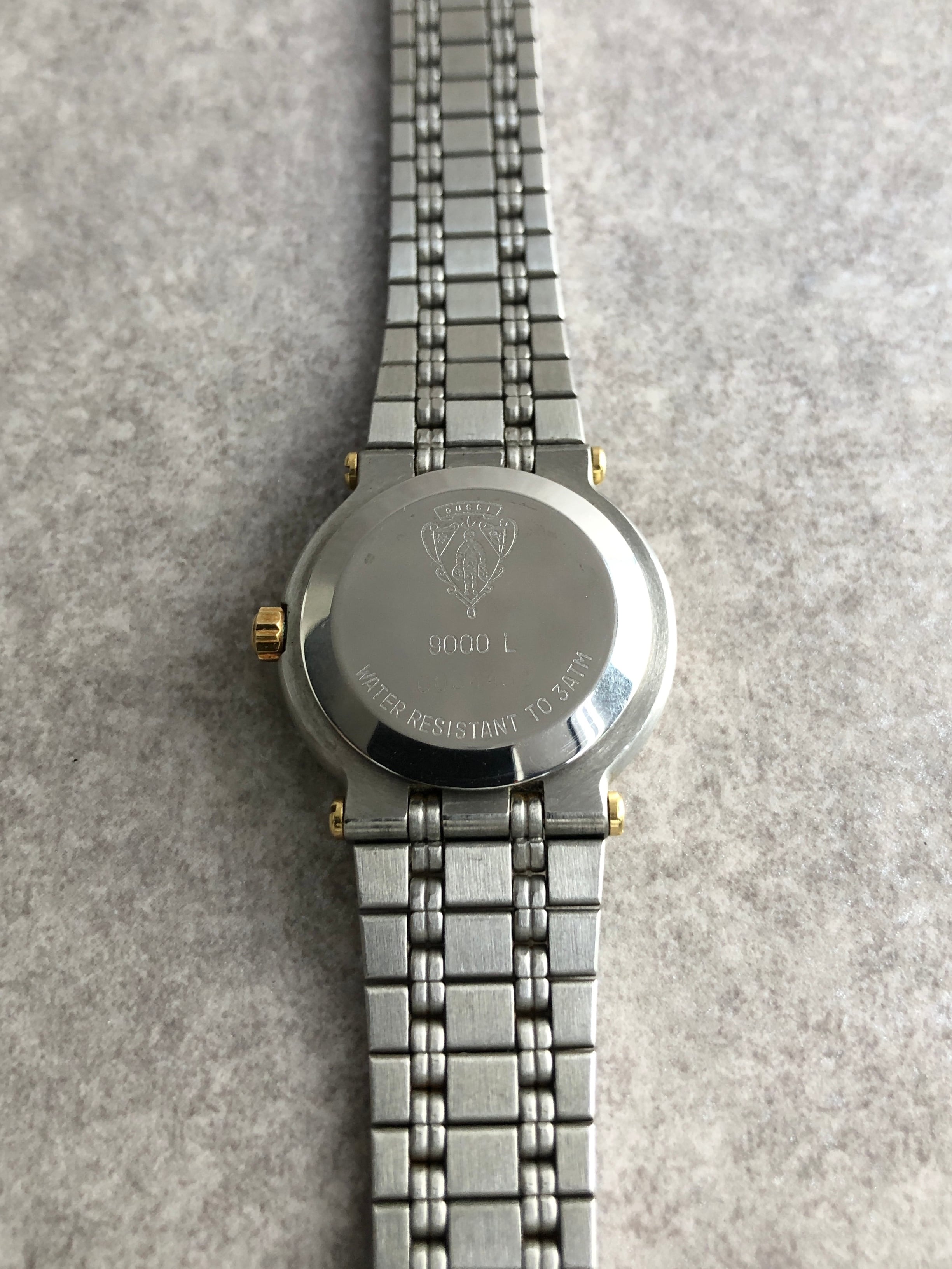 GUCCI グッチ 腕時計 シルバー×ゴールド G ステンレススチール 9000L