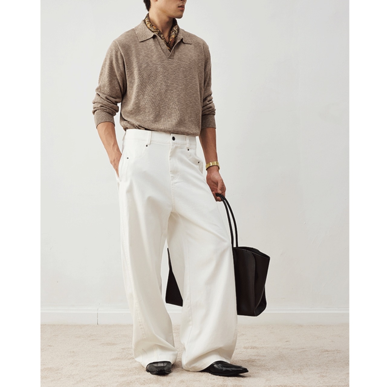 Open Collar Relaxed Shirt TB2547・画像13