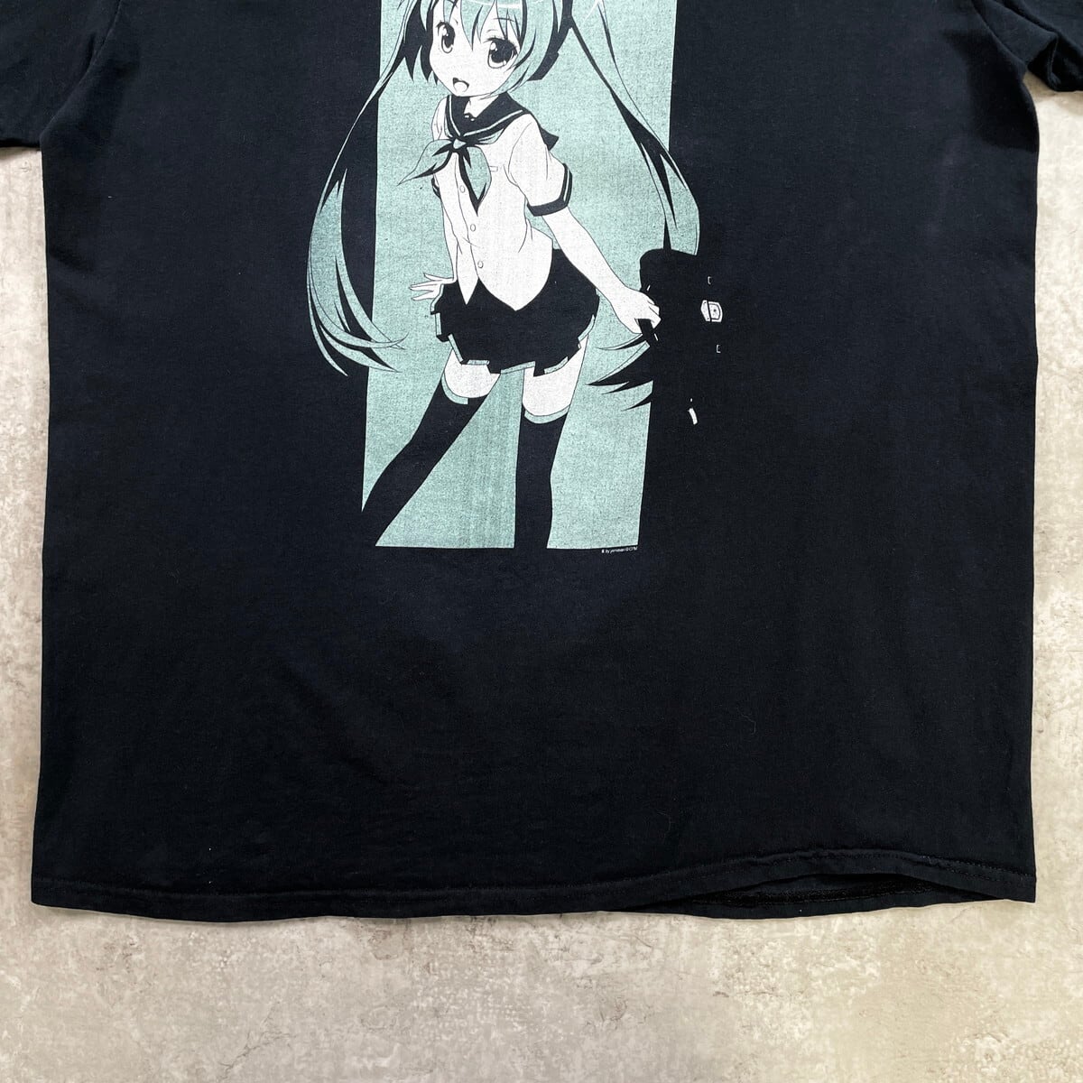 初音ミク プリント キャラクターTシャツ メンズM相当 古着