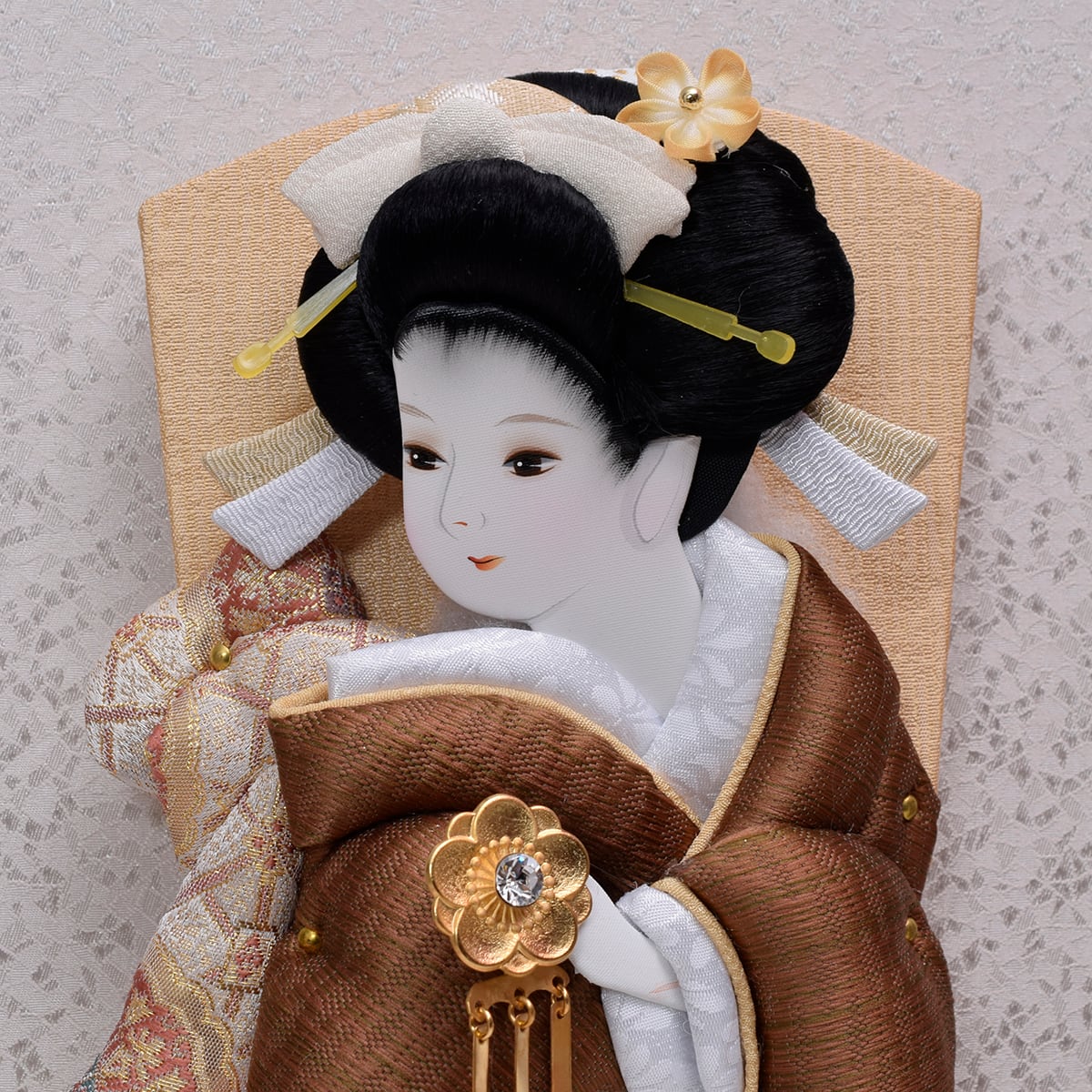 押絵羽子板飾り【茜・茶色】9号｜おしゃれ｜モダン｜今どき