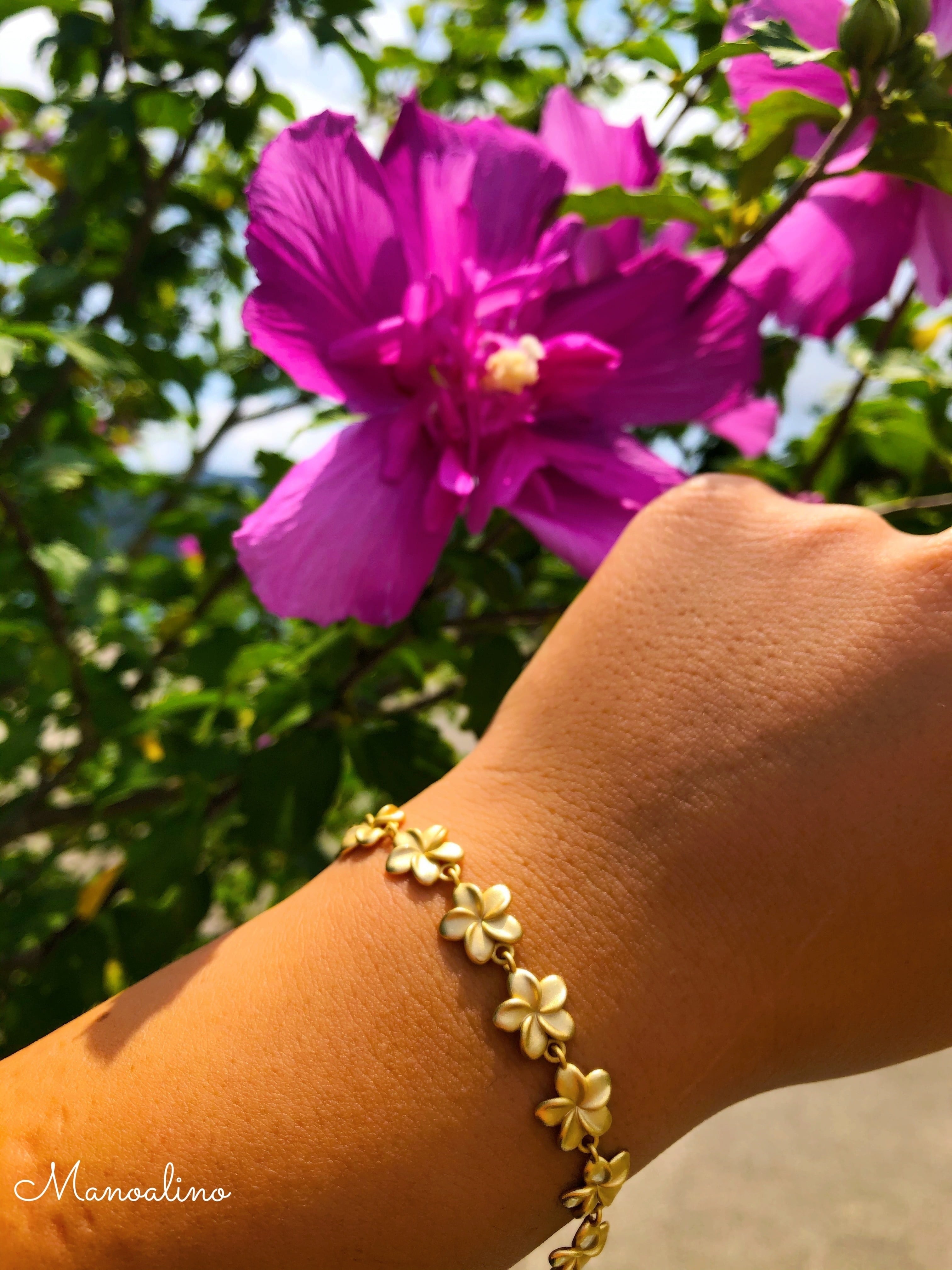 Plumeria bracelet Hawaiianjewelry(ハワイアンジュエリープルメリア