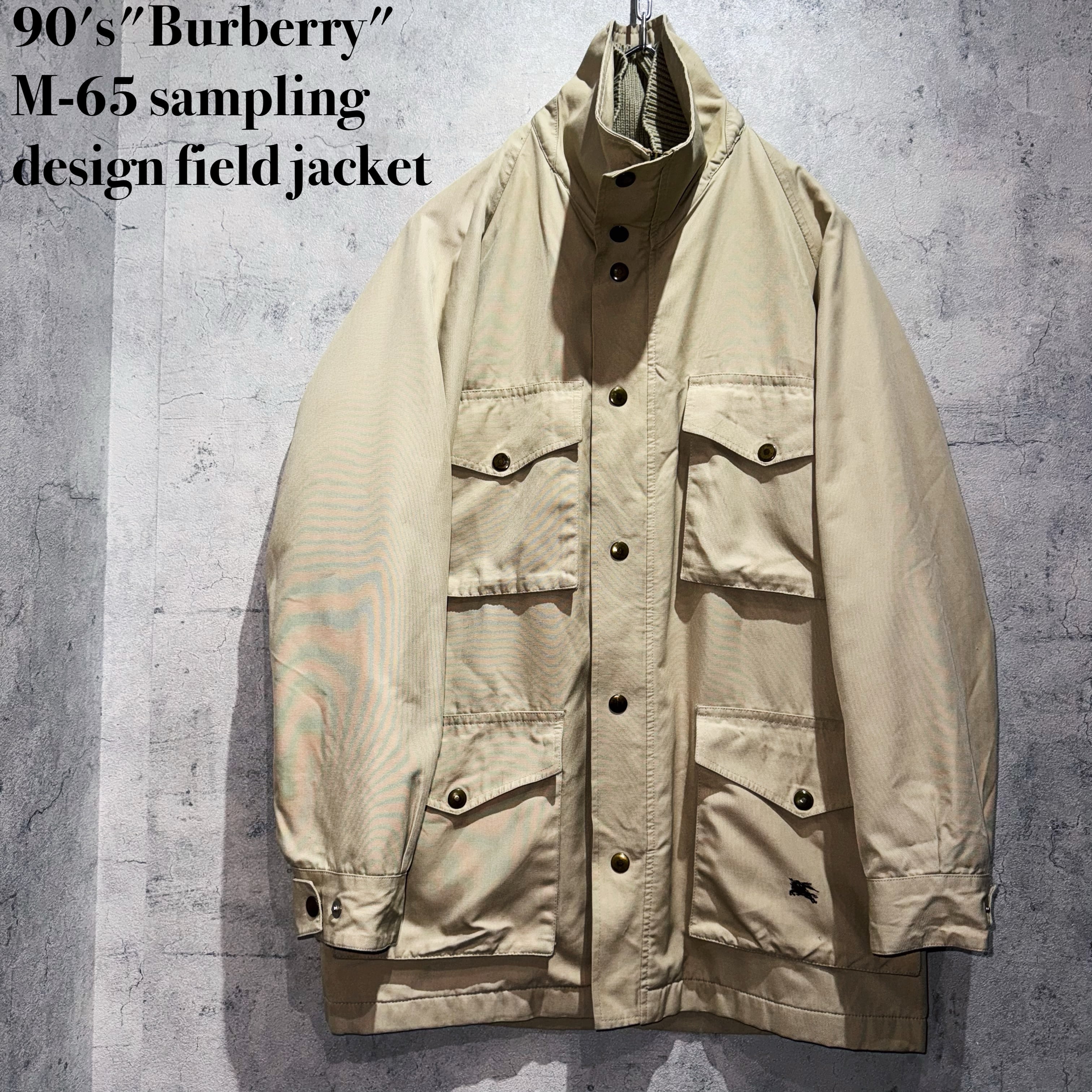 90's"Burberry"M-65 sampling design field jacket