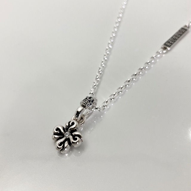 FLAMING CROSS with DIAMOND NECKLACE with GODSIZE® I.D. TAG / フレイミングクロス・ダイヤモンド ゴッドサイズ® I.D.ネックレス