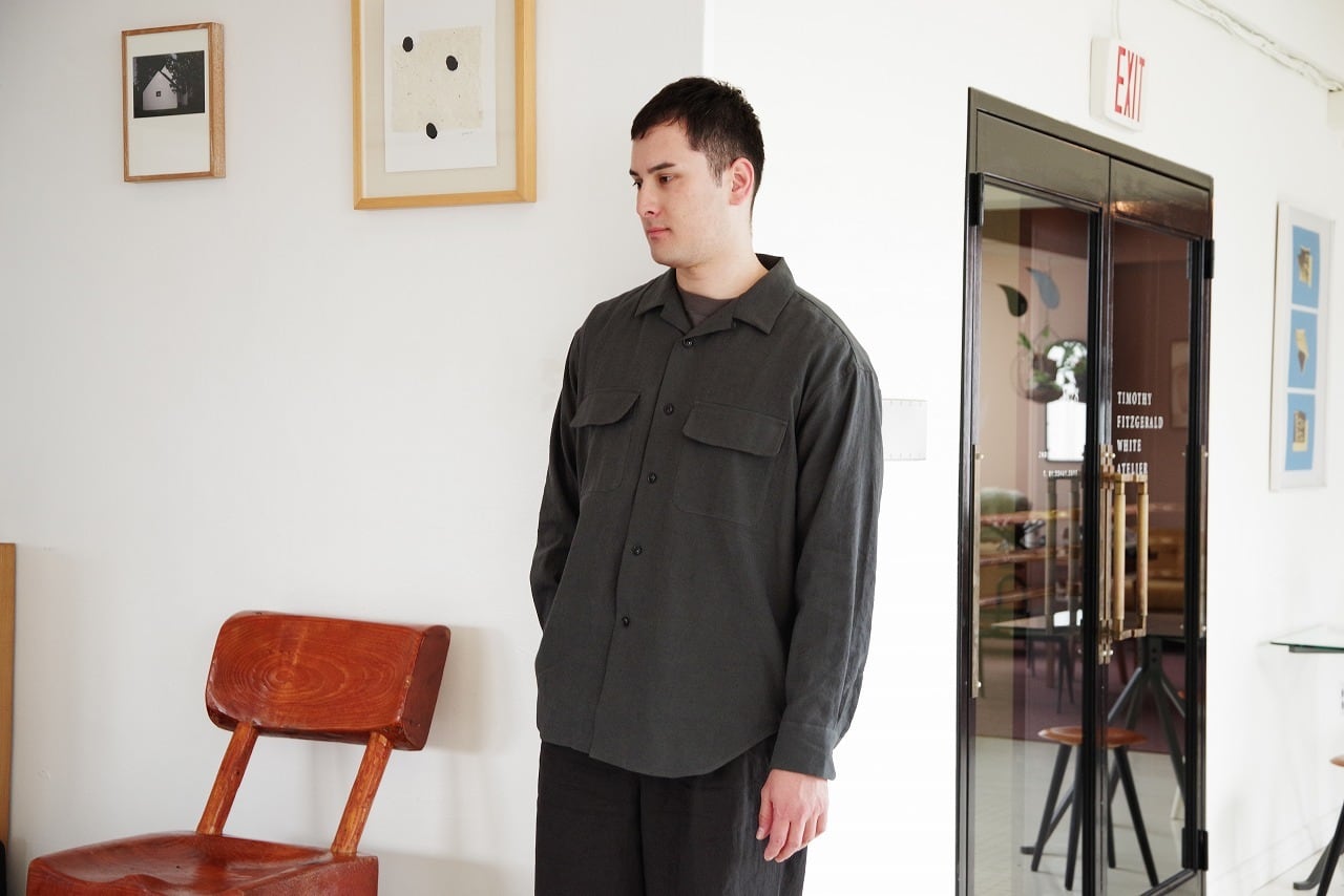 Li. Co. Poplin Open Collar Shirt