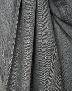 HED MAYNER "TWO TUCK TROUSERS GREY PAINT STRIPE "