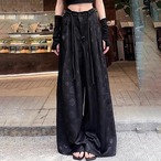 Printed design wide-leg pants (ME391)