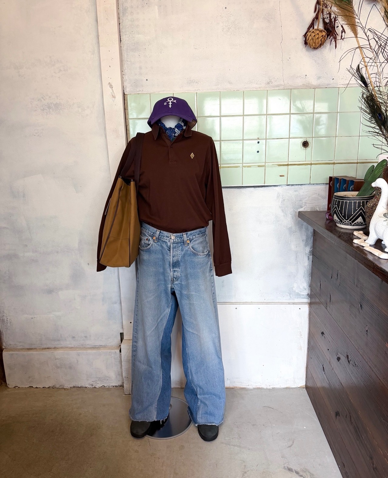 【THE ANIMALS OBSERVATORY 14Y】EEL POLO SHIRT