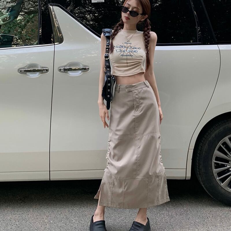 満点の マスター ジャックバニー巻きスカート風スカートとセットアップ