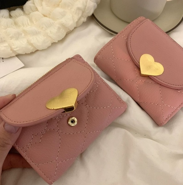 【お取り寄せ】ピンク財布 ins風 小銭入れ 韓国風 可愛い 収納袋