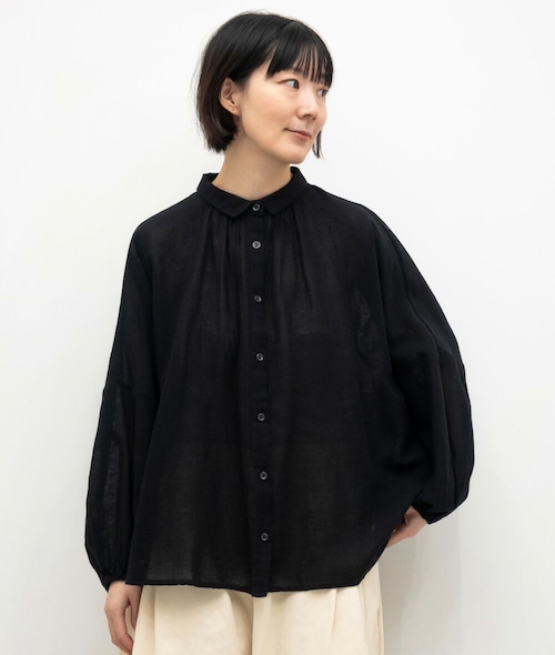 SUN VALLEY サンバレー / 綿麻 ガーゼ ドルマン ポンチョ シャツ