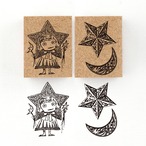 4/15 12:00~販売『星の精霊』物に宿る精霊オブジャニマ達のスタンプ 幸福の精霊シリーズ　26×34mm