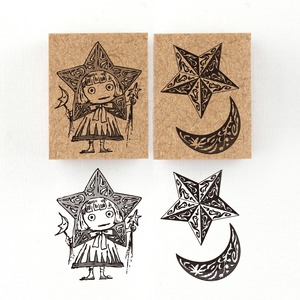 4/15 12:00~販売『星の精霊』物に宿る精霊オブジャニマ達のスタンプ 幸福の精霊シリーズ　26×34mm