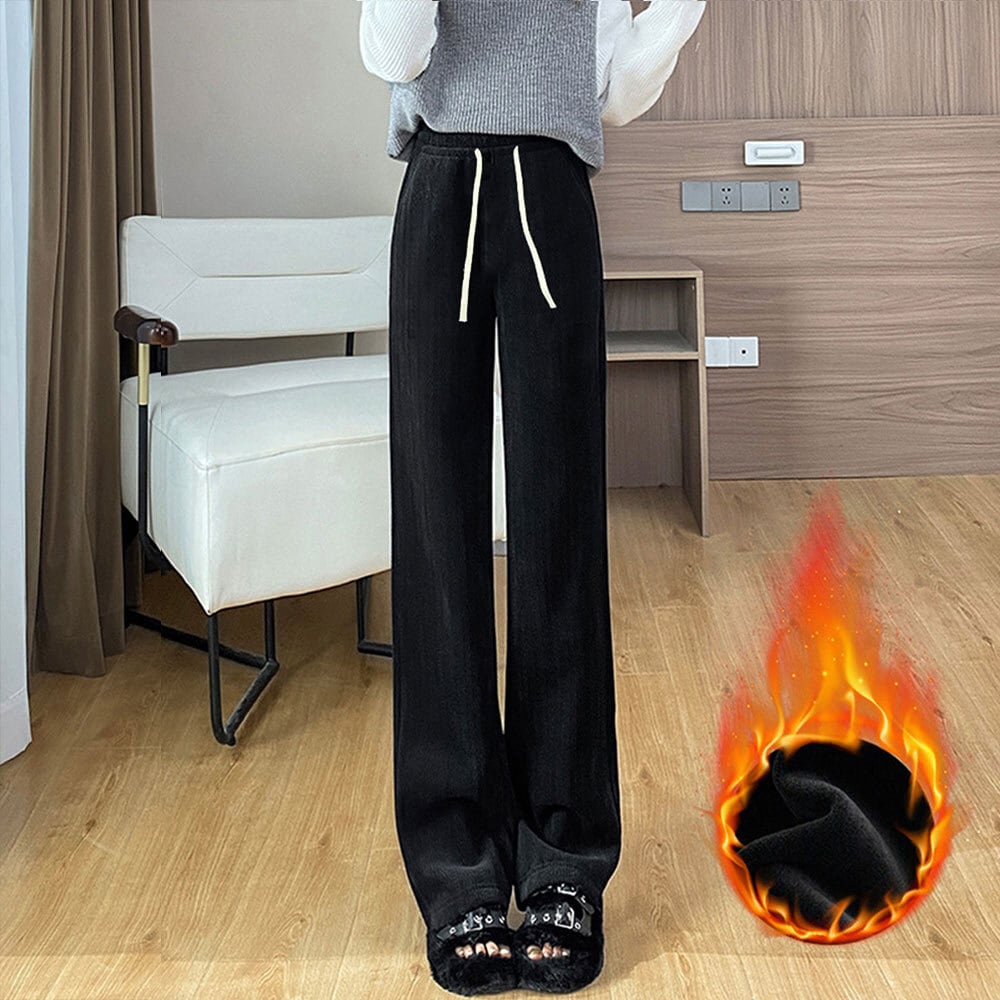 コーデュロイ ストレート パンツ レディース 秋冬 裏起毛 防寒 保温 大人 きれいめ かわいい カジュアル おしゃれ ウエストゴム 大人可愛い 大人女子