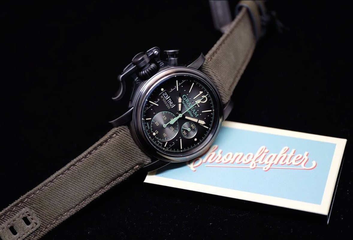 【GRAHAM グラハム】Chronofighter Vintage Aircraft Ltd クロノファイターヴィンテージ エアクラフト（カーキ）世界限定250本／国内正規品 腕時計