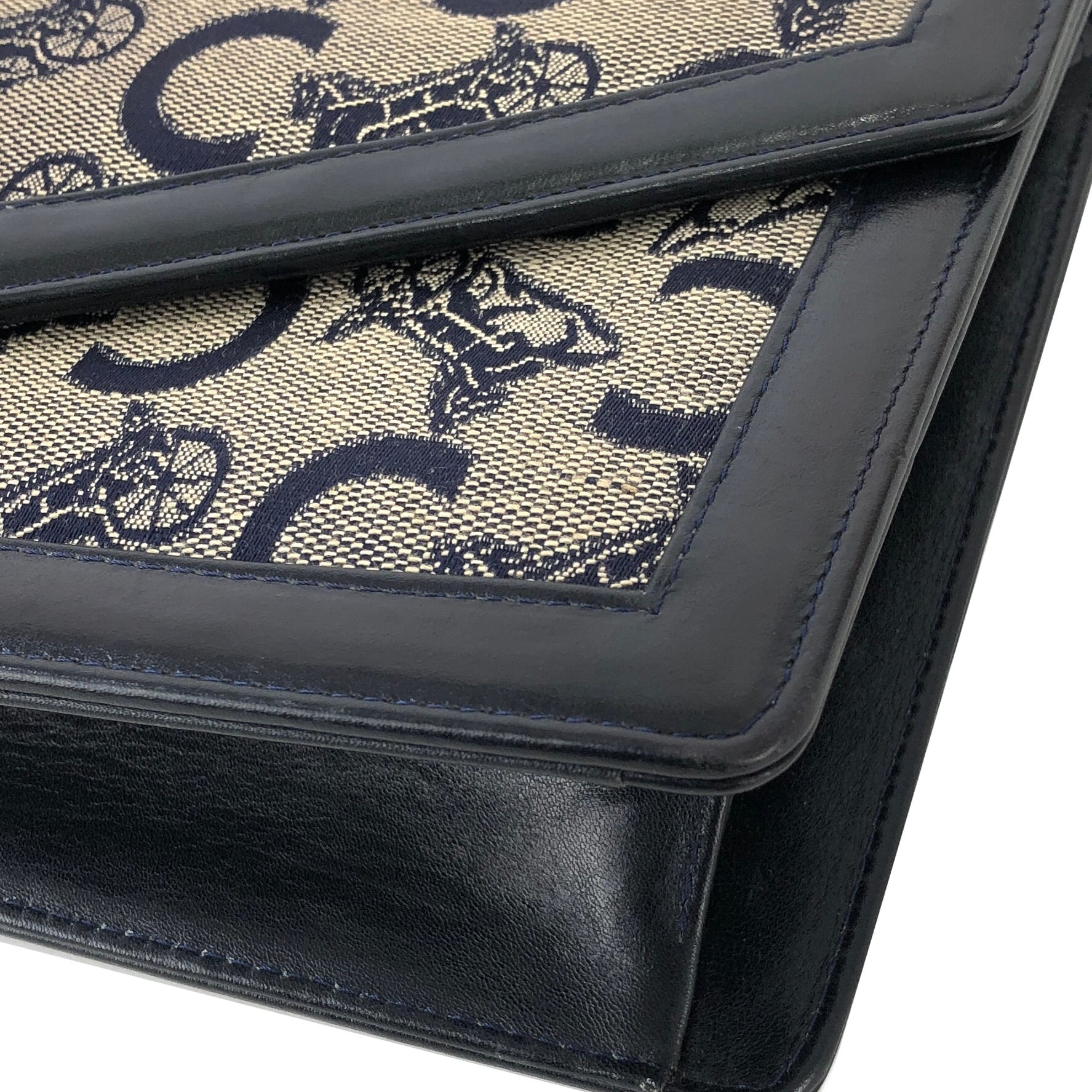 CELINE セリーヌ Cマカダム 馬車 ホースキャリッジ ジャガード×レザー