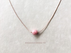 ロードクロサイト macramé necklace