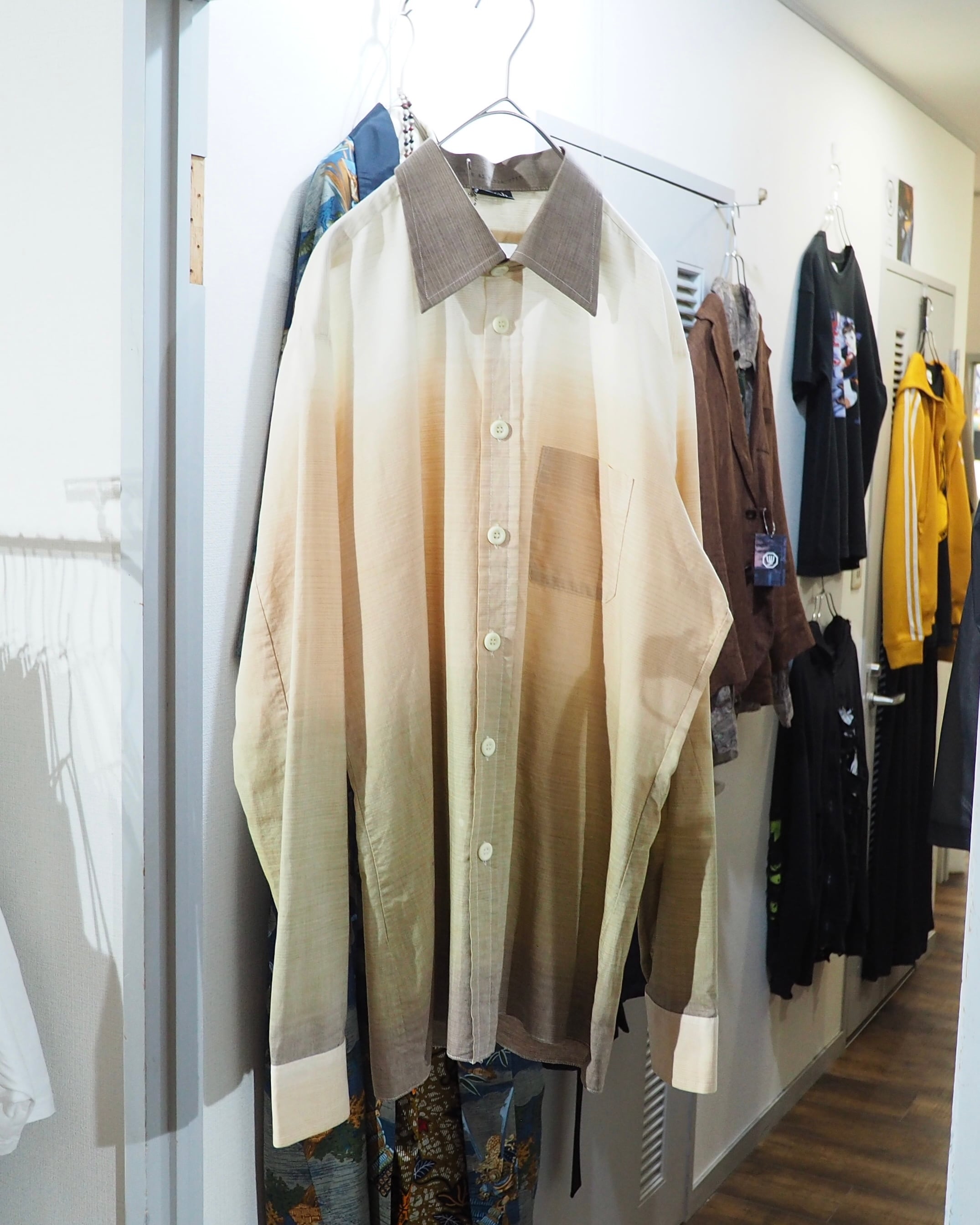 1980s " Ledub " Beautiful Gradation Color vintage loose Dress shirt
