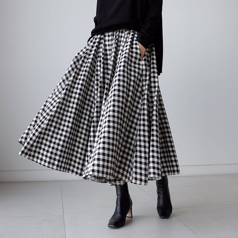 ギンガムチェックスカート