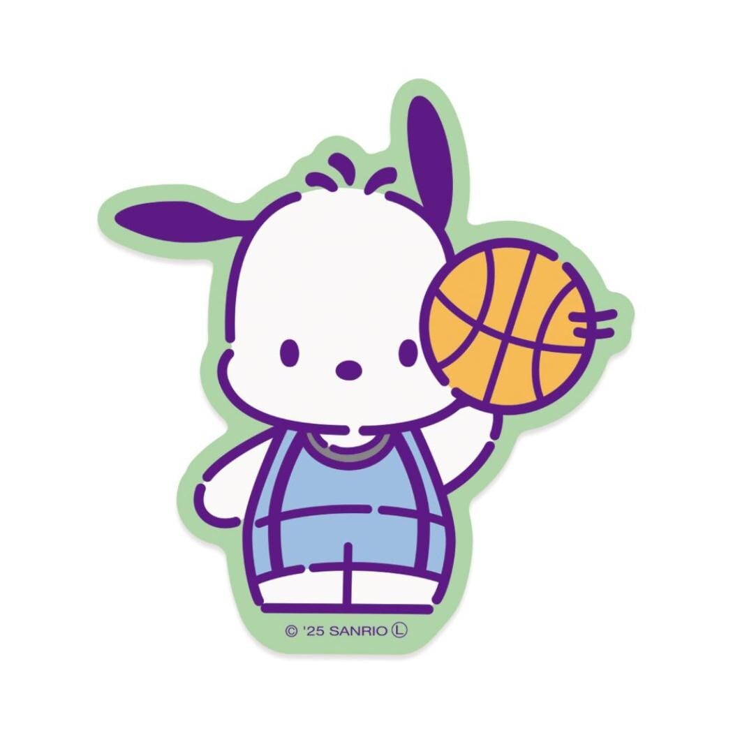 サンリオ 部活シリーズ ポチャッコ・バスケットボール部 ステッカー CA