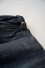 【suie】Bamboo linen skirt/バンブーリネンスリットスカート(ネイビー)