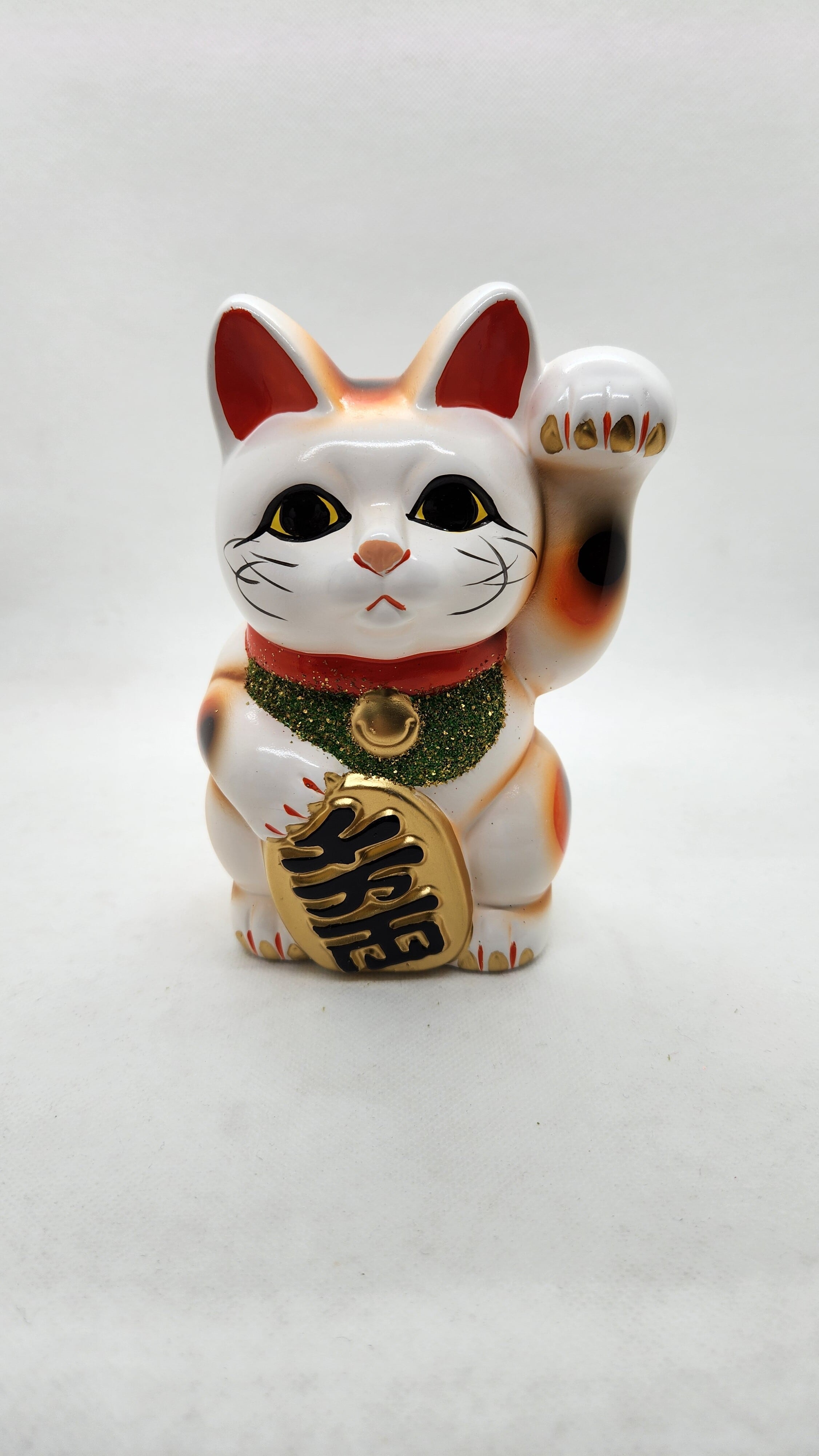 常滑焼招き猫 白小判猫 右手 左手 5号 | 江崎商店