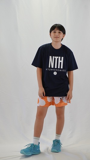 BASIC NTH TEE color Navy×White