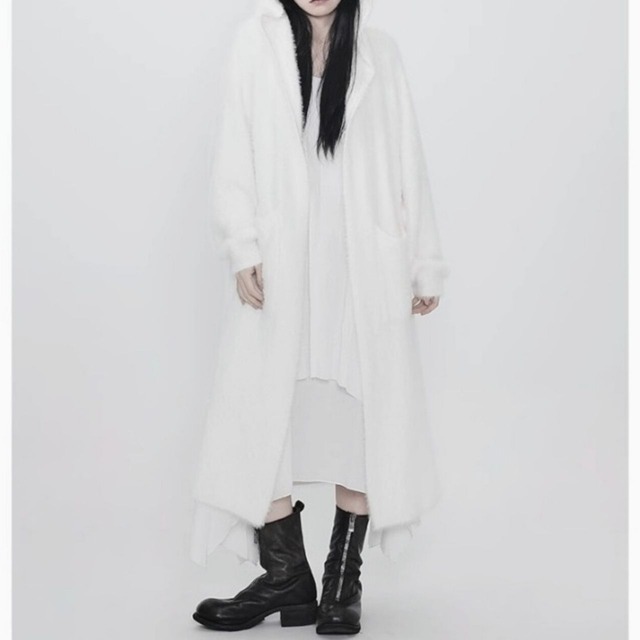 Hooded oversized long cardigan【2color】 C0856