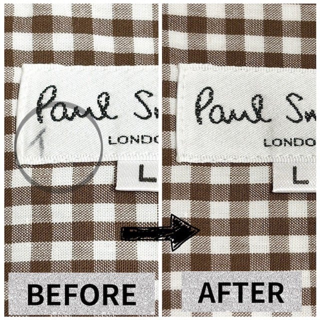 古着 ポールスミス PaulSmith 長袖 ボタンダウンシャツ クリーニング