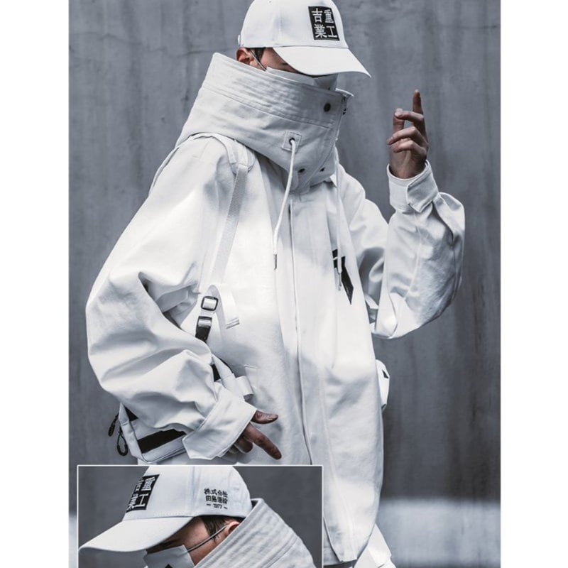 ストリート｜フードジャケット｜黒 “ゆるいのに強い”ロック感｜天使と