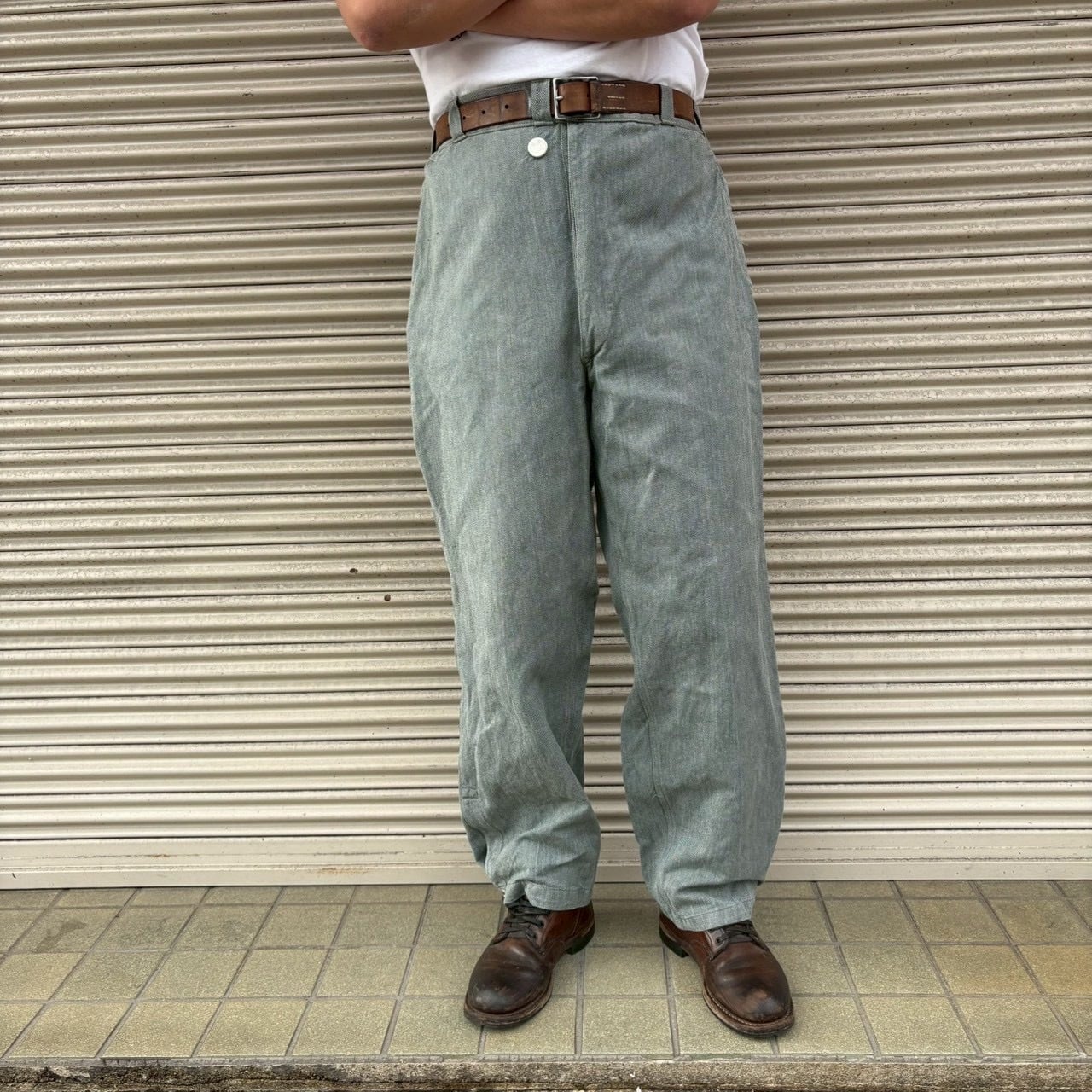Euro ユーロ ヴィンテージ ワークパンツ ヨーロッパ W88cm ドイツ軍