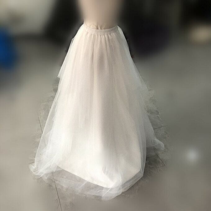 チュールスカートのみ ウエディングドレス ホワイト 丈、色変更可能  